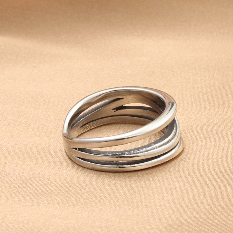 Men's Titanium Steel Polygonal Ring - Retro & Trendy Jewelry Accessory