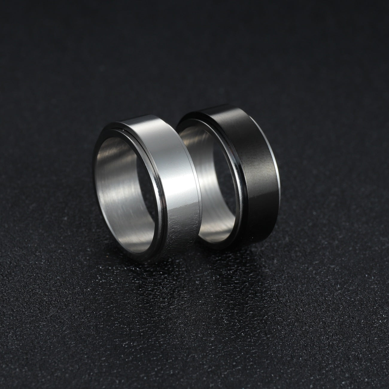 Rotating Titanium Steel Men's Ring - Wholesale Amazon Jewelry