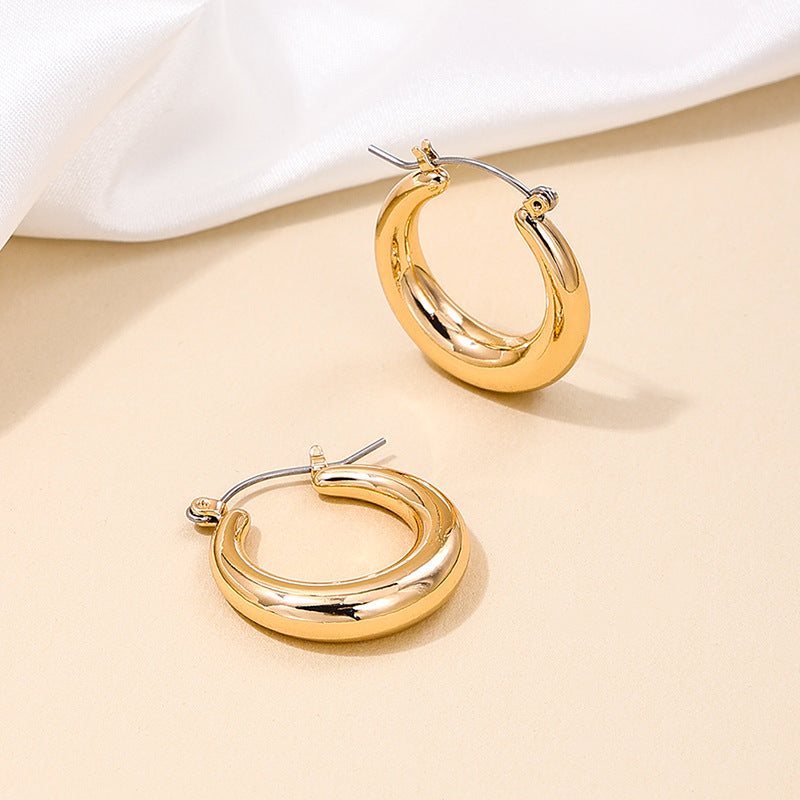 Chic Circular Earrings with Urban Vibe, Stylish Women's Accessory