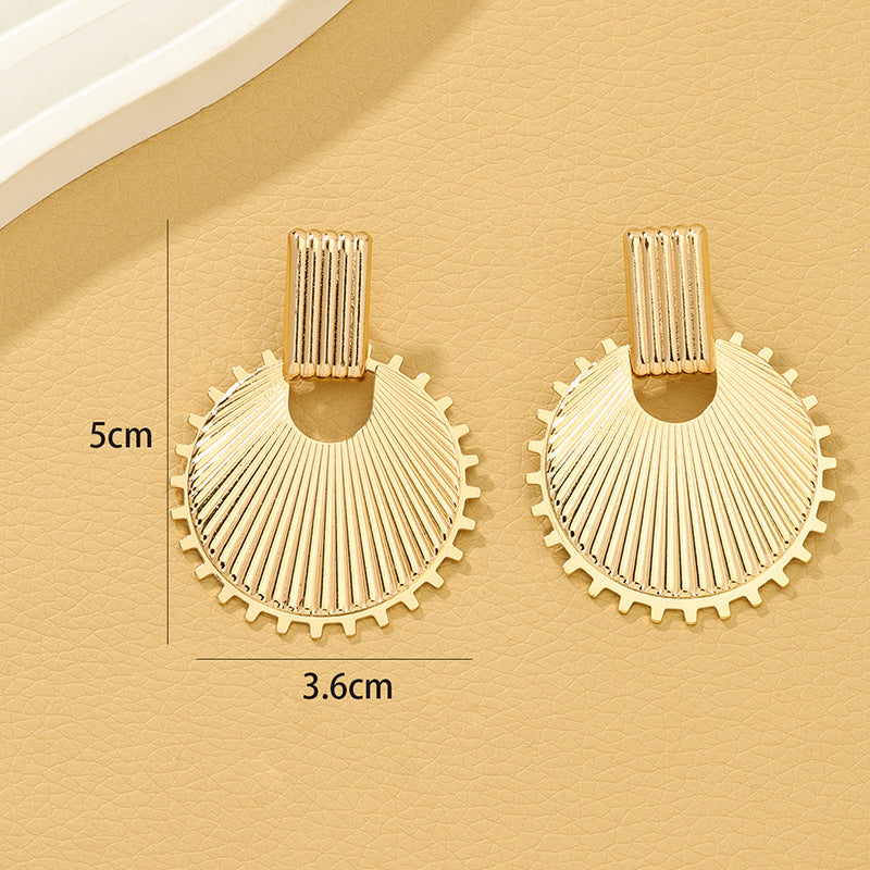 Geometric Metal Wind Earrings - Planderful Vienna Verve Collection