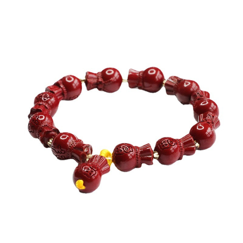 Fortune's Favor Sterling Silver Cinnabar Bracelet