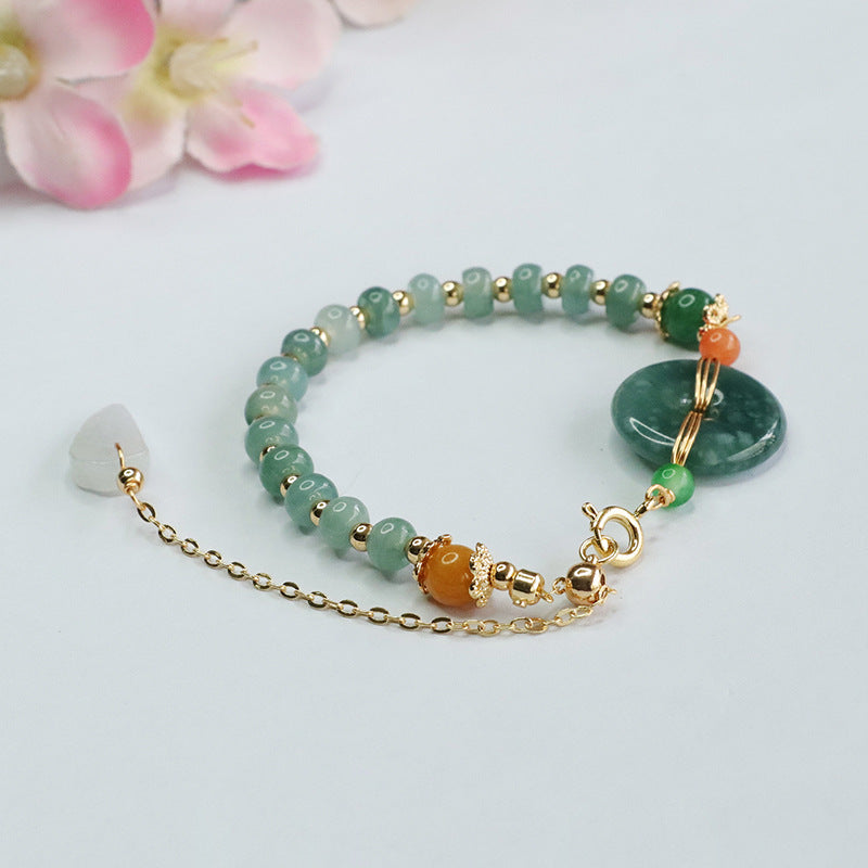 Fortune's Favor Sterling Silver Abacus Bead Jade Bracelet