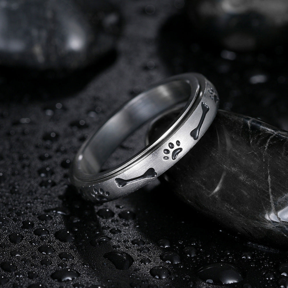 Rotating Stress Relief Ring - Stainless Steel Jewelry for Men and Women