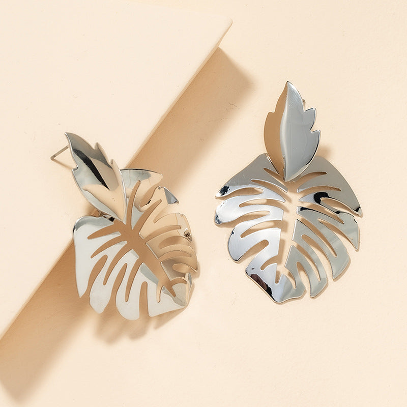 Gold Leaf Statement Earrings from Vienna Verve Collection