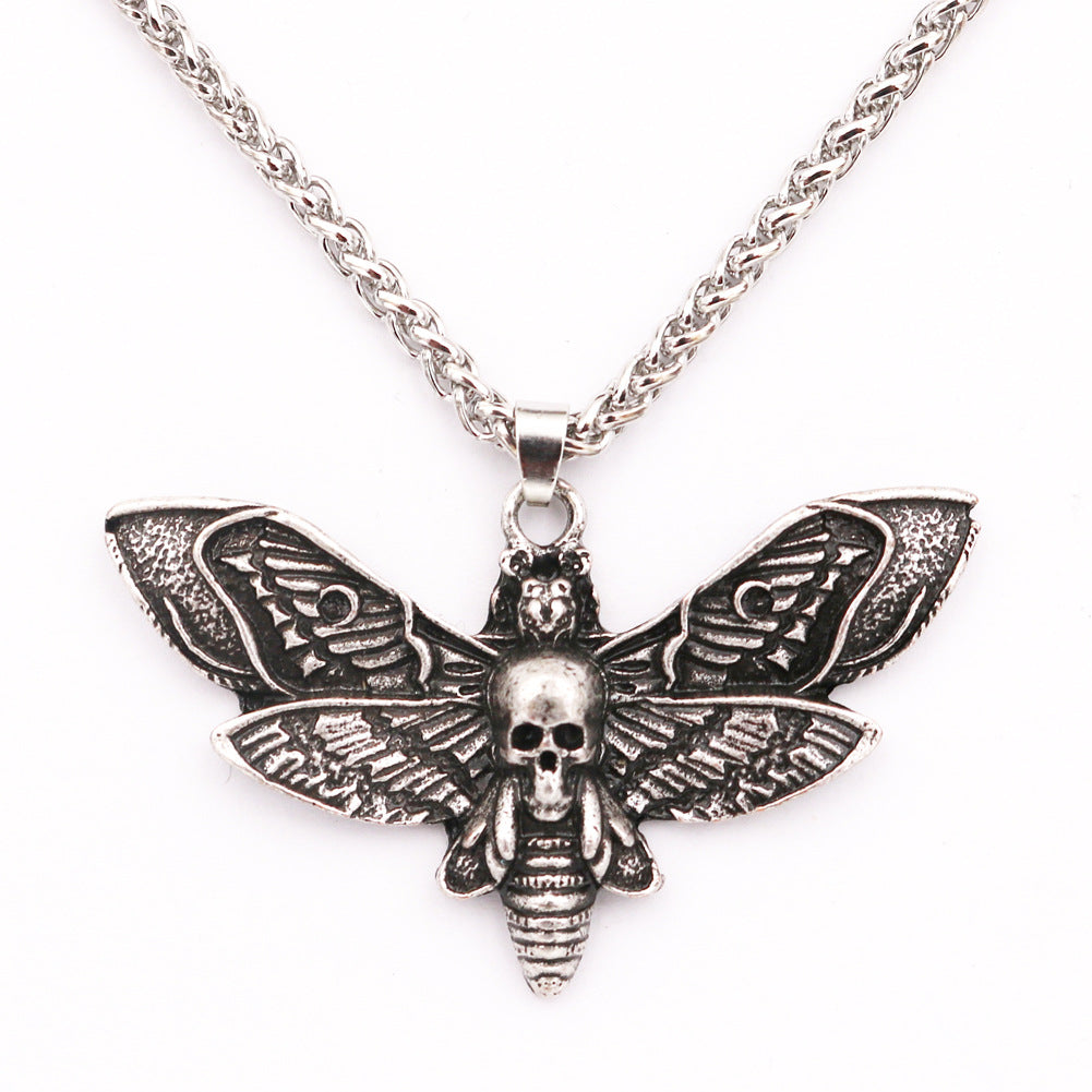 Moth Metal Necklace with Norse Legacy Design for Men - Exclusive Jewelry Piece