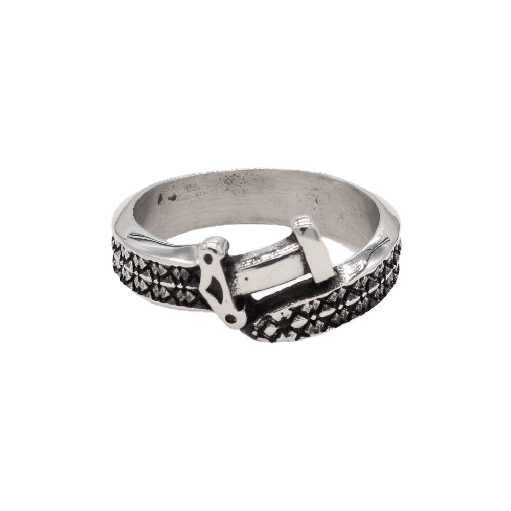 Men's Retro Punk Dagger Sword Titanium Steel Ring