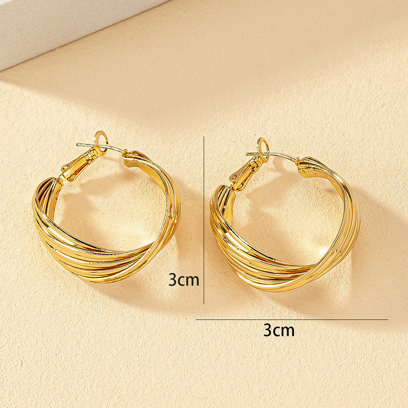 Exaggerated Fashion Twist Earrings - Vienna Verve Collection