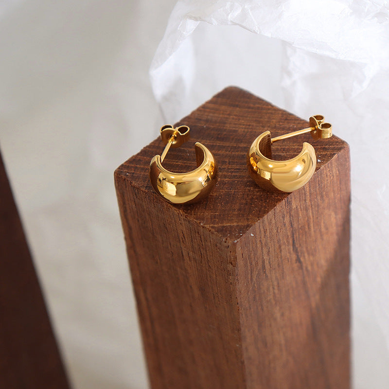 Golden Titan Curve Earrings - Everyday Genie Collection