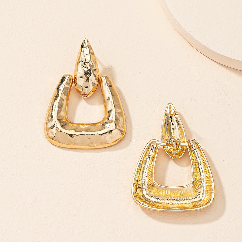 Geometric Irregular Triangle Earrings with a High-End Cold Aesthetic