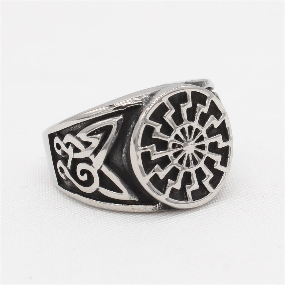 Vintage Celtic Viking Titanium Steel Ring for Men