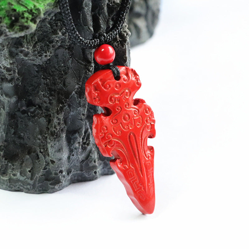 Cinnabar Pendant, Red Sand Sword Pendant