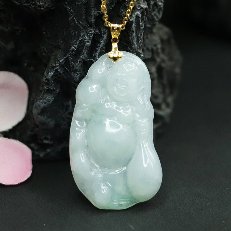 Blessed Jade Buddha Pendant Crafted from Myanmar's Finest Jade