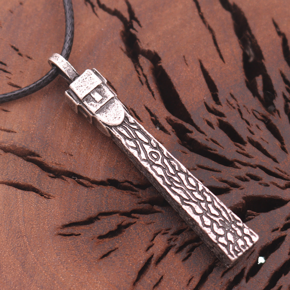 European Odin Amulet Necklace - Men's Retro Silver Totem Pendant