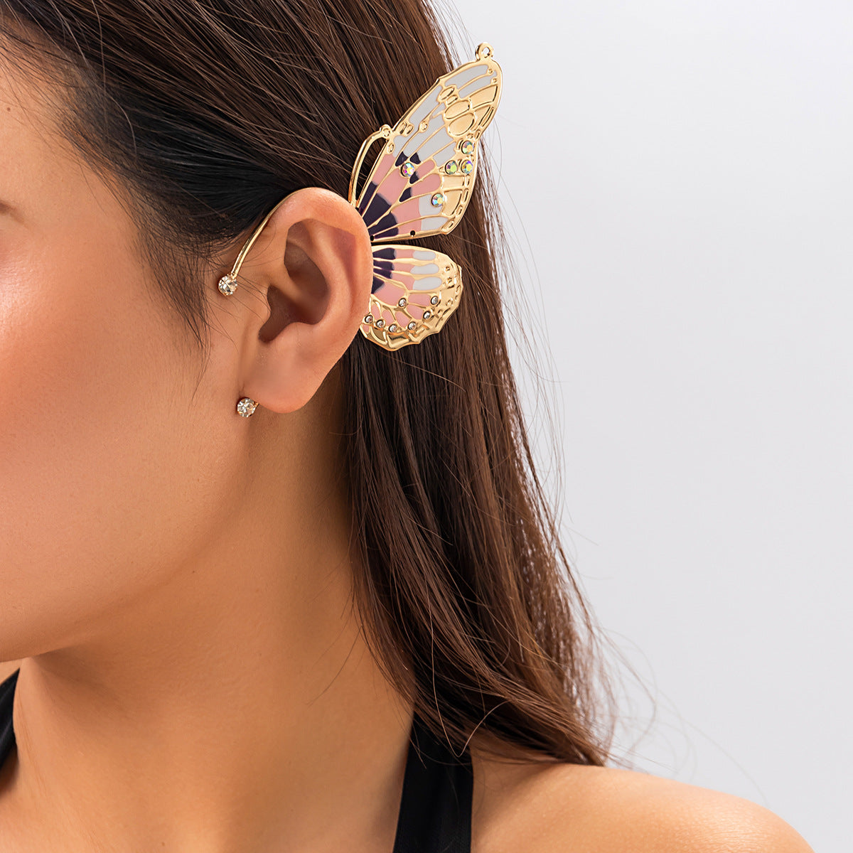 Countryside Butterfly Wing Ear Cuff in European and American Style