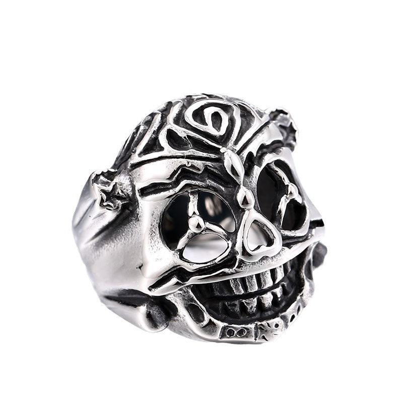 Expendables Stallone Men's Stainless Steel Skull Ring - Bold Adventure Collection