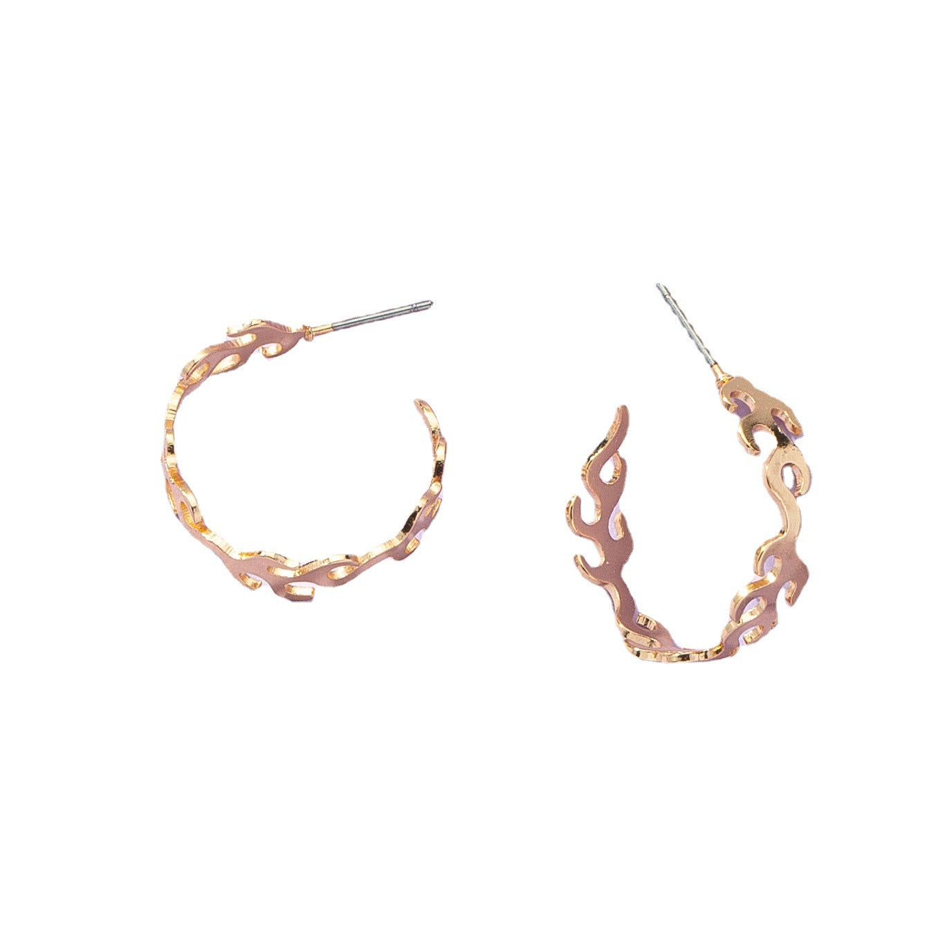 Fire & Geometry Statement Earrings - Vienna Verve Collection