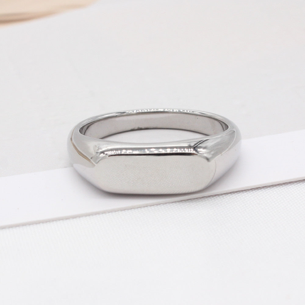 Fashionable Minimalist Titanium Steel Ring for Men and Women