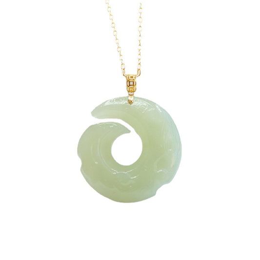 Jade Fortune's Favor Sterling Silver Necklace