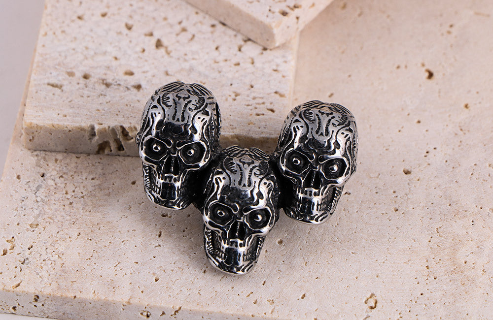 Customized Hip-Hop Skull Pendant Necklace for Men - Retro Dark Devil Jewelry