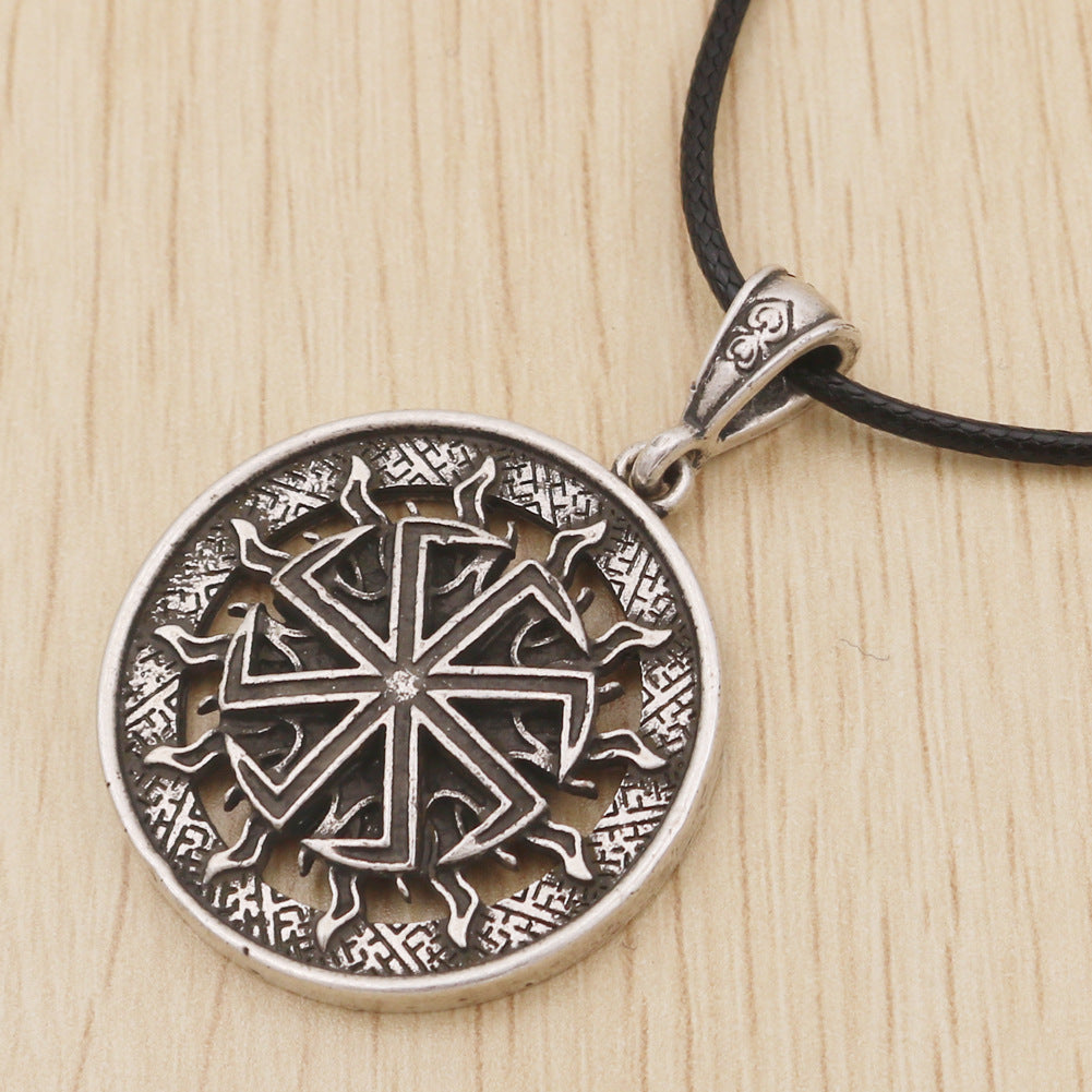 Viking Odin Rune Metal Necklace - Norse Legacy Collection - Men's Nordic Mythological Amulet