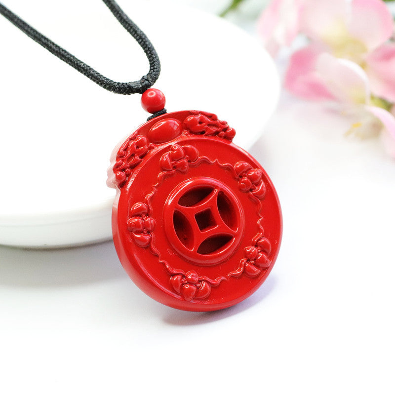 Blessed Red Sand Pendant with Cinnabar Stone