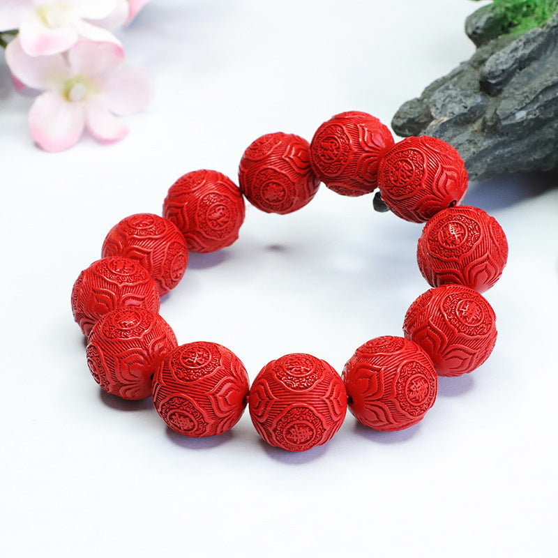 Red Sand Cinnabar Bracelet for Good Luck and Blessings