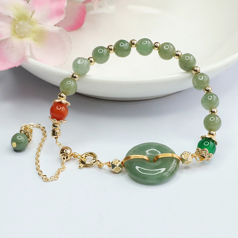 Jade Bracelet with Sterling Silver Clasp - Fortune's Favor Collection