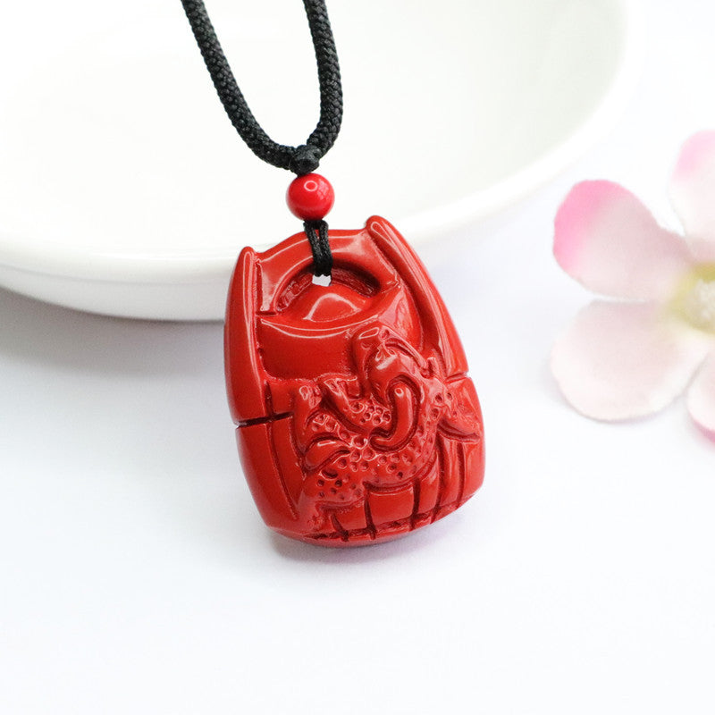 Cinnabar Pendant Red Sand Bucket Pendant Jewelry