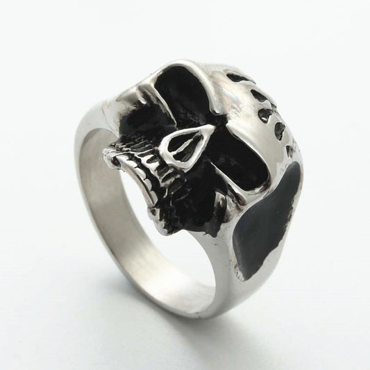 Titanium Steel Skull Ring for Men - Retro Punk Domineering Jewelry