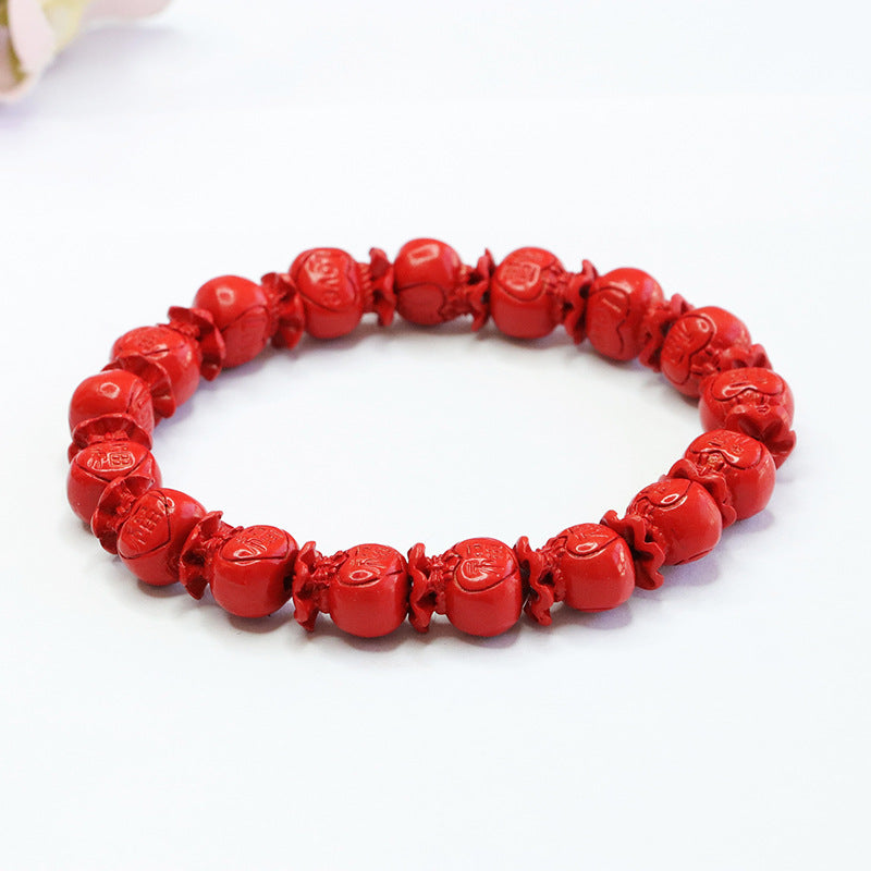 Red Cinnabar Stone Lucky Bracelet