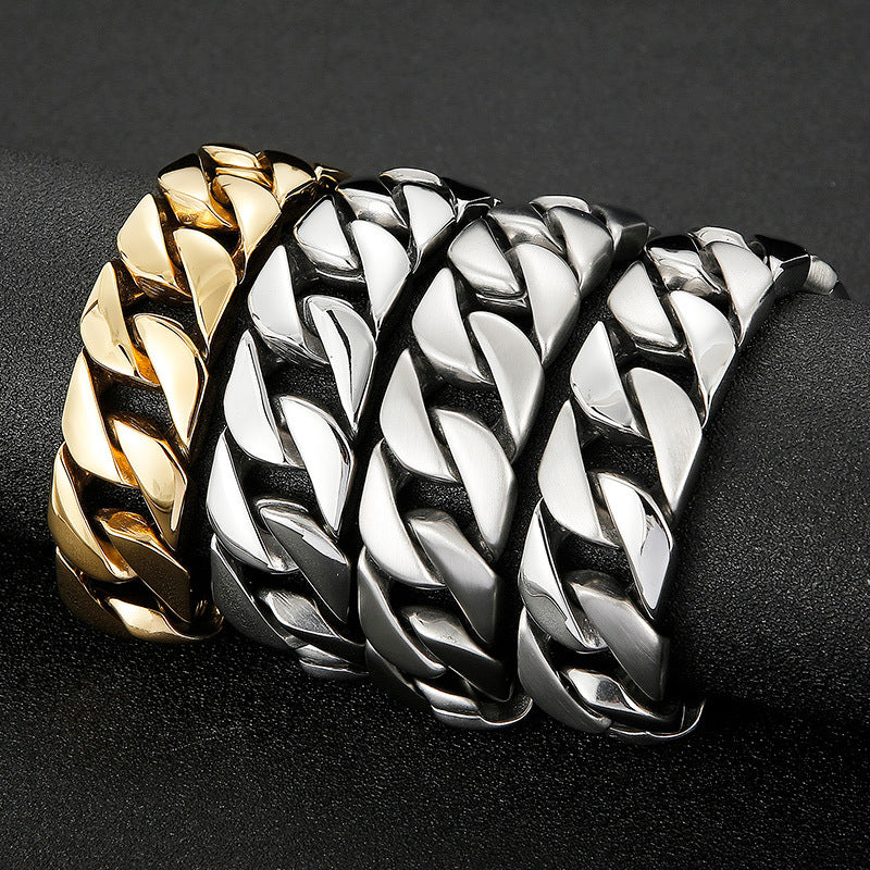 Stylish Personalized Men's Titanium Steel Bracelets for Hipsters