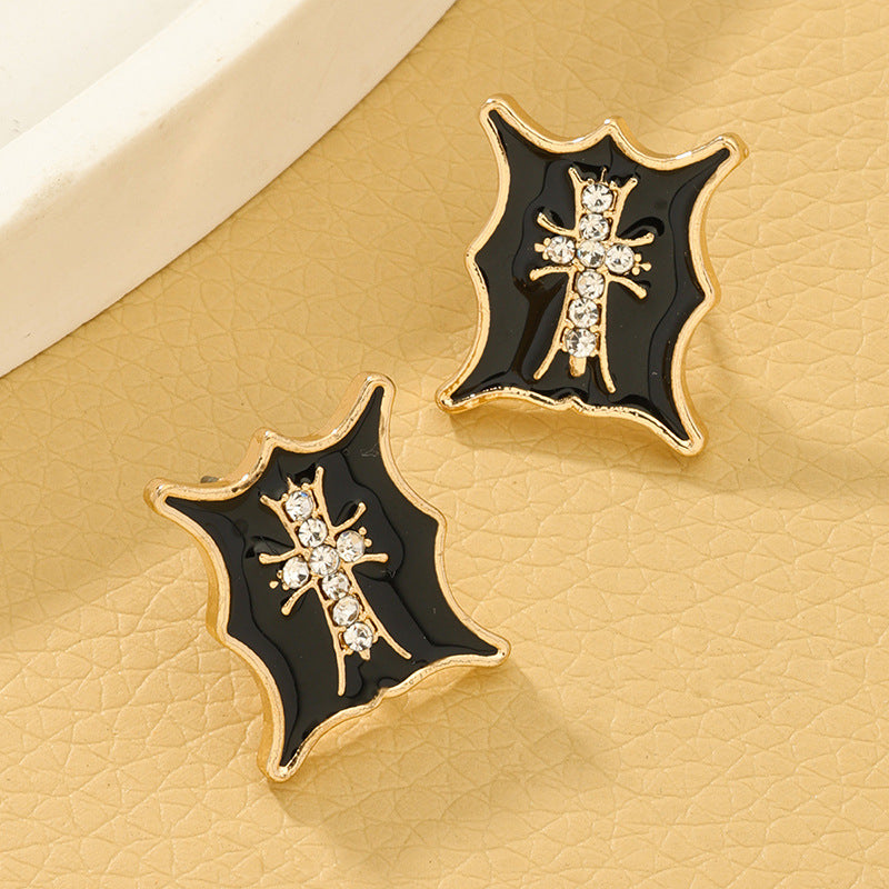 Cross Embossed Stud Earrings with a Modern Twist