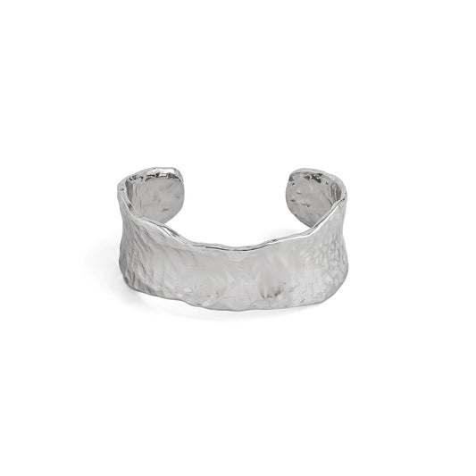 Punk Metal V-notch Exaggerated Irregular Opening Bracelet