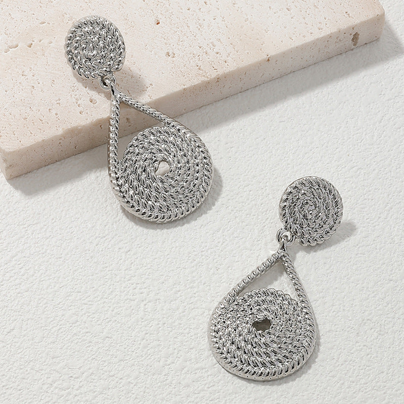 Metallic Thread Dangle Earrings - Vienna Verve Collection