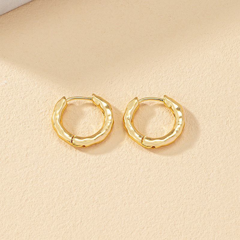 Simple and Chic Vienna Verve Gold Earrings - Elegant Geometric Design