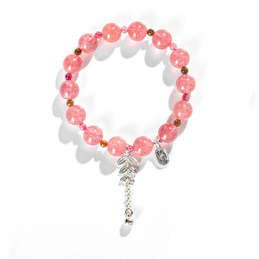 Fortune's Favor Sterling Silver Crystal Beaded Bracelet - Girlfriend's Gift