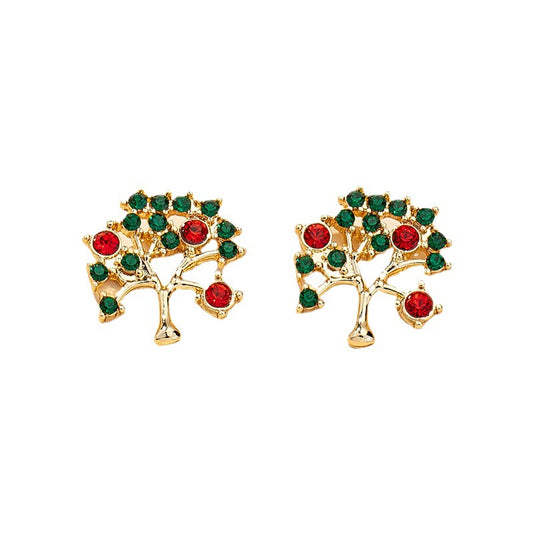 Retro Exaggerated Vienna Verve Christmas Tree Earrings - Wholesale Pair