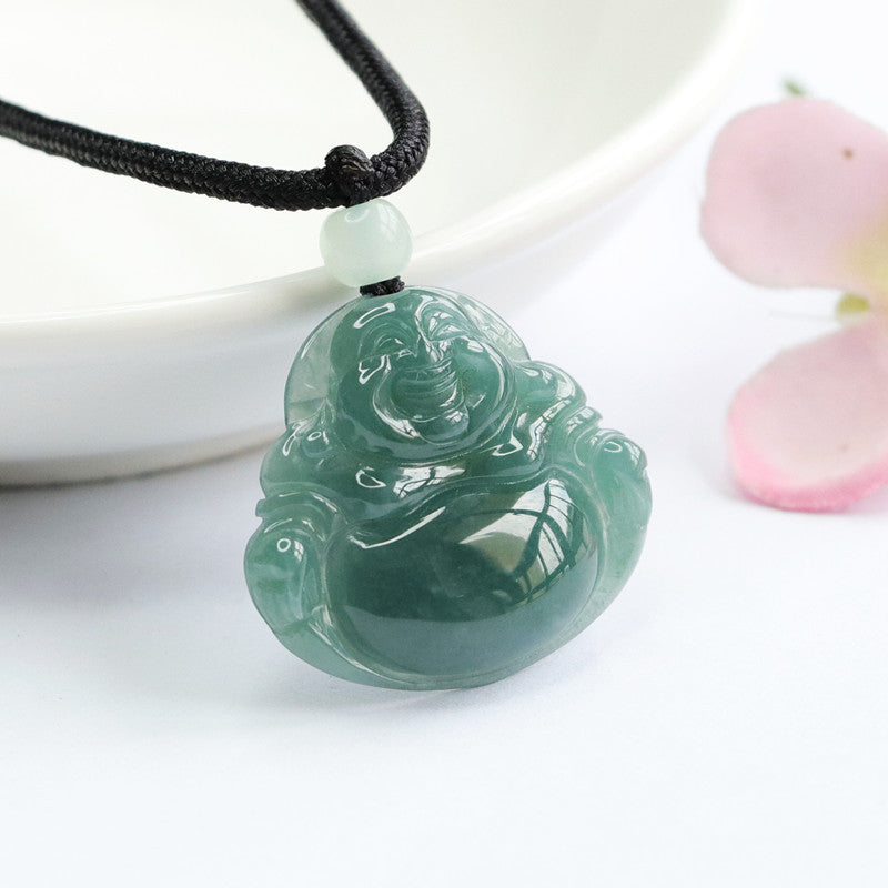 Natural A Grade Jade Pendant Blue Green Buddha Jade