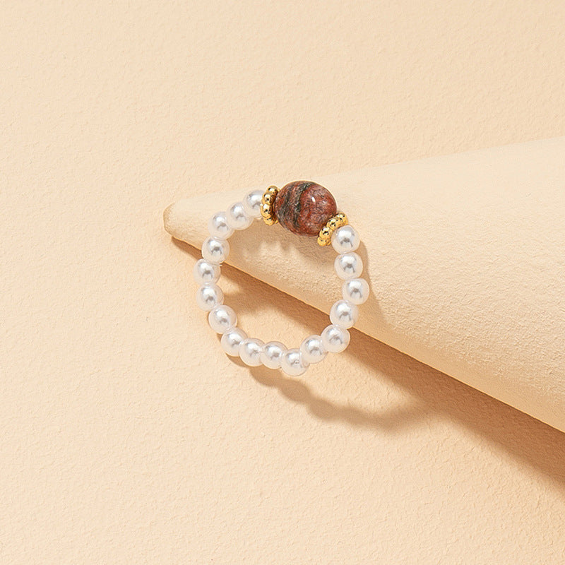 Wholesale Pearl Stone Ring - Vienna Verve Collection