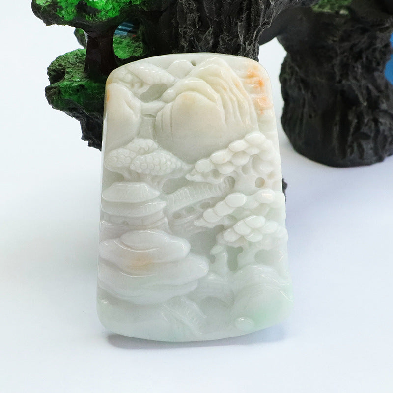 Myanmar Jade Landscape Pendant by Planderful Collection