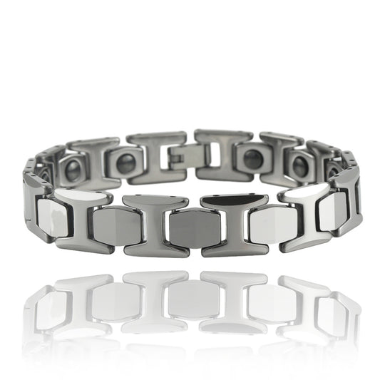 Customizable Tungsten Steel Punk Bracelet for All – Trendy Titanium Jewelry