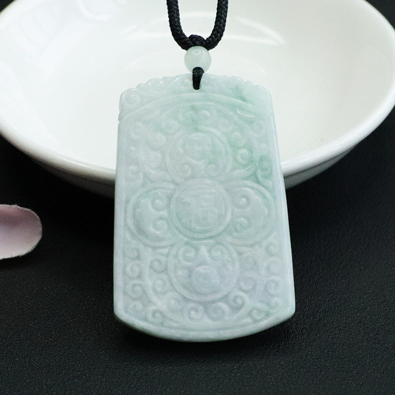 Blessed Flower Jade Pendant from Planderful Collection - Fortune's Favor