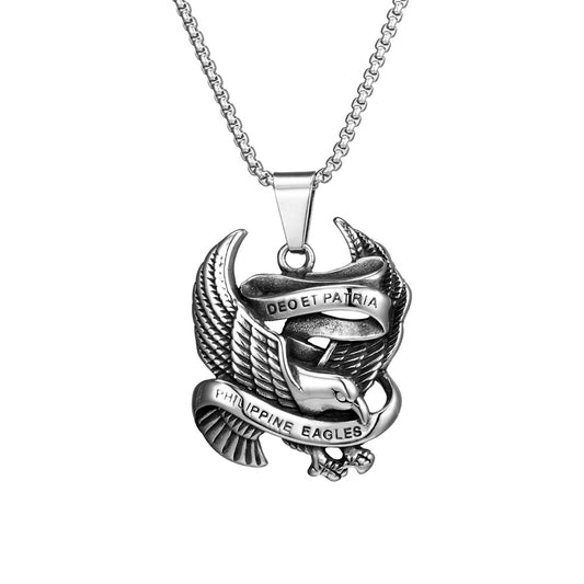 Personalized Titanium Steel Eagle Pendant Necklace for Men - Retro Punk Fashion Accessories