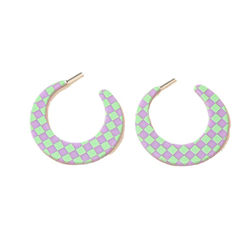 Fresh Square Printed Acrylic Earrings - Vienna Verve Collection