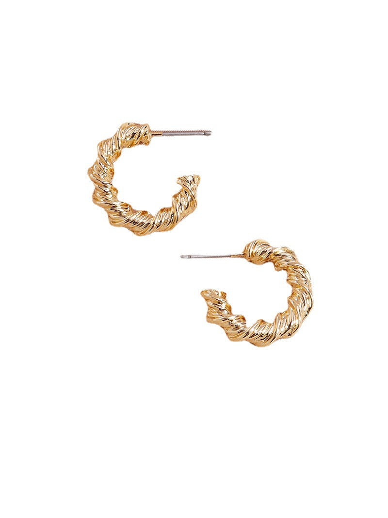 Wholesale C-Shaped Metal Earrings - Vienna Verve Collection