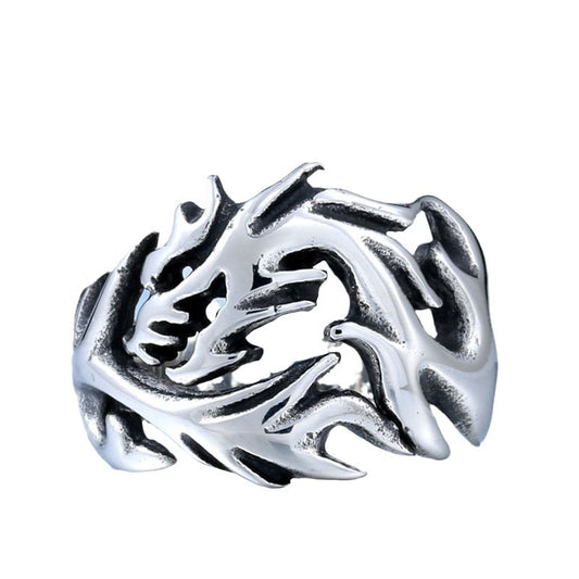 Titanium Steel Dragon Rings for Men - European and American Fashion Wholesale Jewelry