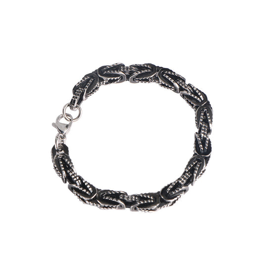 Titanium Steel Men's Bracelet with Unique Medieval Chain Design – Durable and Stylish Accessory for Any Occasion