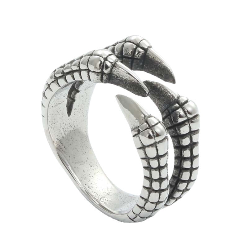 Titanium Steel Retro Claw Ring for Men - Bold Animal-Inspired Accessory