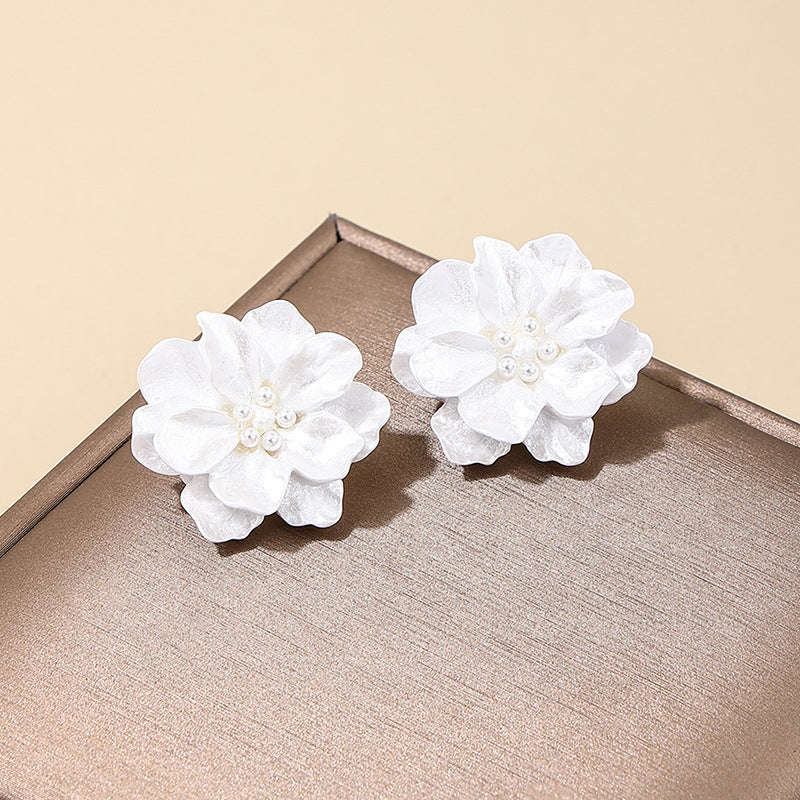 Chic Camellia Flower Earrings - Vienna Verve Collection