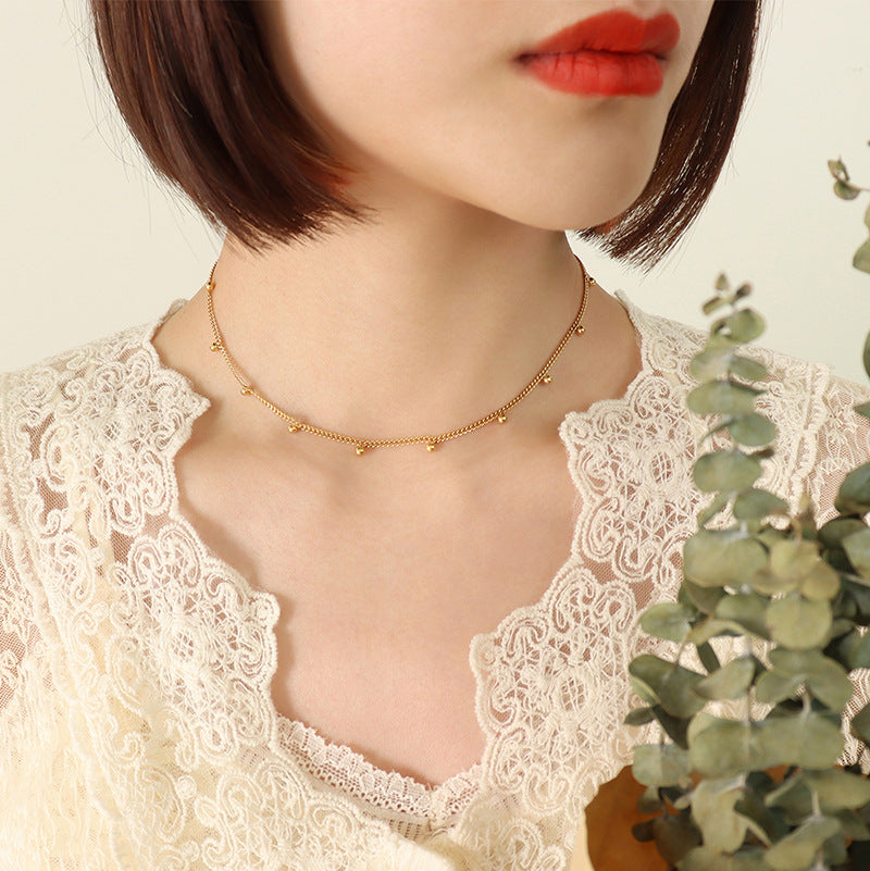 Sleek Korean Beaded Necklace for Stylish Summer Looks